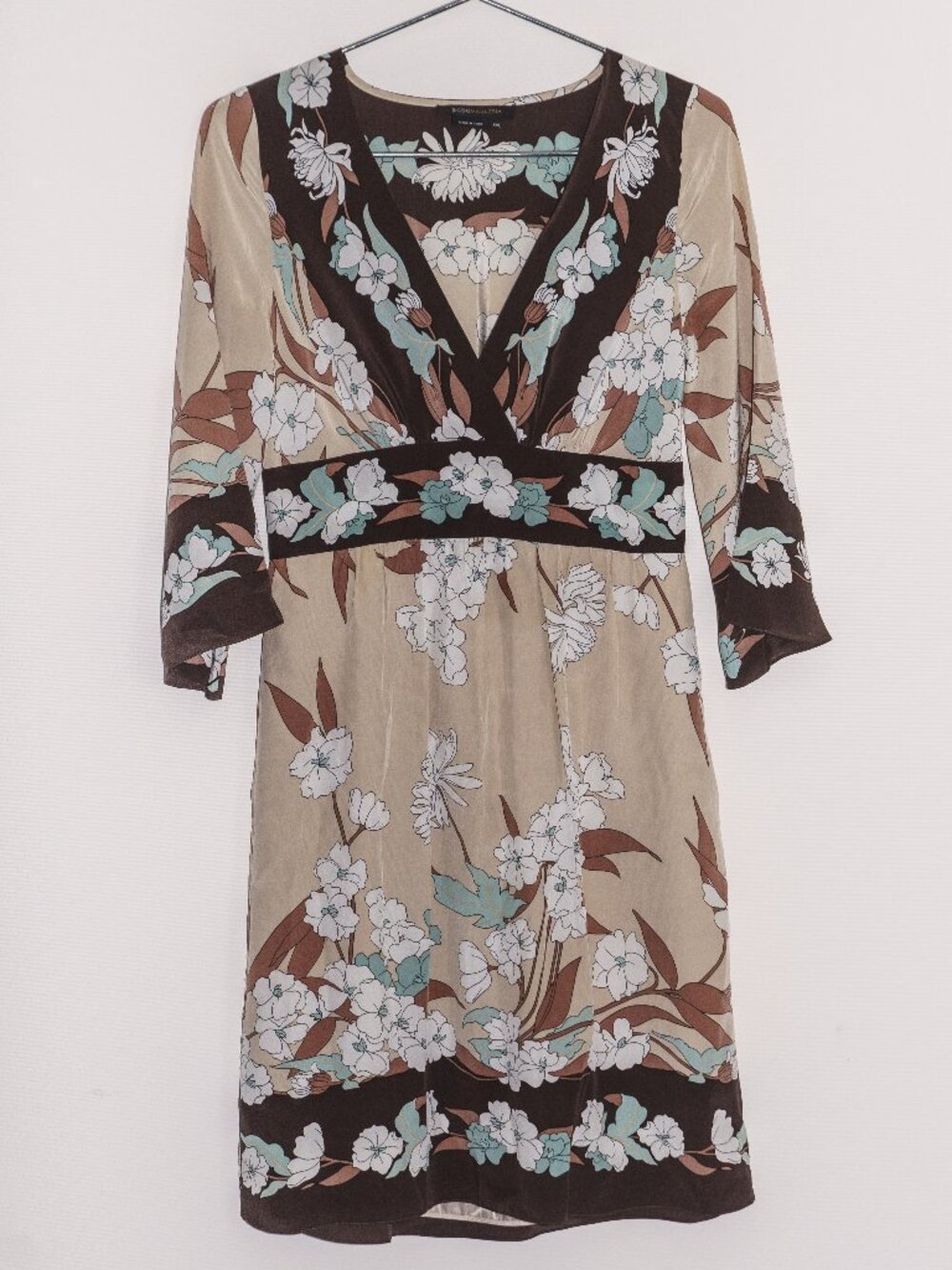 BCBGMAXAZRIA Floral Silk Dress – XXS